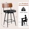 Set of 2 Counter Bar stools 27" with Padded Seat and Metal Legs